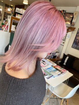 ヘア メイク ココ(hair make coco) ケアブリーチ×スノーピンク♪♪