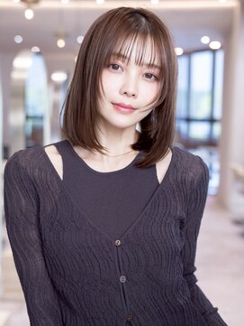 ハバナ 横浜(HAVANA) レイヤーボブ/小顔/ココアベージュ/ハッシュカット/髪質改善