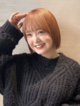 ロンドアジュール 横浜(Lond azur) ブリーチなし/髪質改善/スモーキーブラウン/ピンクベージュ/前髪