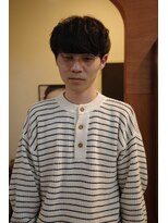 エディ(Edy)&nbsp;マッシュニュアンスパーマケアパーマ刈り上げメンズ眉毛カット