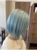 水色タッセルカットダブルカラー