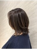 『白髪ぼかし』ひし形シルエットの大人レイヤーボブ