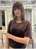 カット/カラー/顔周りレイヤー/レイヤーカット/ミディアム