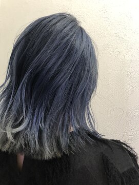 キルム(Qilm) ゲストスナップ◇シースルーネイビー◇切りっぱなし◇Qilm山崎