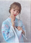 IRIS 浴衣ヘア　可愛いがたっぷりのふんわりアップ