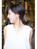 ●大人かわいい小顔ひし形ショートボブ20代30代40代