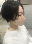 丸みショート/大人ショート/前髪長めショート