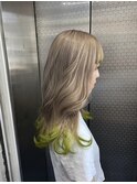 裾カラー×ライトグリーン★