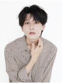 黒髪/グレーベージュ/レイヤーロング/前髪パーマ[新宿駅]
