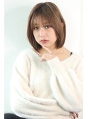 内巻きボブ/簡単スタイリング/イメチェンボブ/パールベージュ