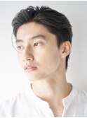 センターパートニュアンスパーマワンカールパーマ韓国コンマヘア