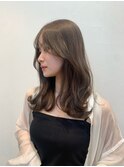 ミディアムヘア/前髪あり/髪質改善/白髪ぼかし/阪急豊中