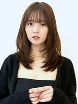 ユーフォリア 銀座(Euphoria)&nbsp;くびレイヤーマロンブラウン小顔シースルーバング大人ガーリー