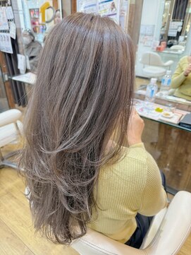 ジャストヘア ラポール 北久里浜店(just hair RAPPOR) 【佐々木 美香子】ハイライト 白髪染め レイヤーカット