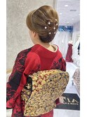 和髪、訪問着着付け