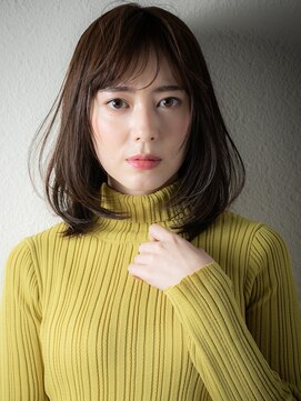 カバーヘア 上尾西口店(COVER HAIR) 斜めバング毛先パーマワンカールAラインボブディu上尾30代40代
