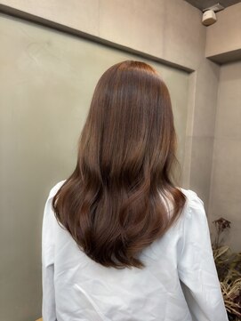 ファビ 渋谷(Fab) くびれヘア/暗めカラー/アプリコットオレンジ/縮毛矯正