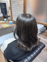 イチパーセント 横浜(1%)&nbsp;着物ヘア/ダークアッシュ/ミディアムレイヤーカット/横浜