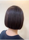 40代50代　ナチュラルボブ　前髪なし2606