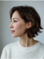 アブニール 柏たなか店(AVENIR)&nbsp;ダークパープル/ナチュラルショート/夏のヘアアレンジ/柏たなか
