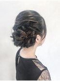ローシニヨン ねじり編みヘアセット