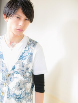 ブルー(BLUE) *CUORE水戸*…長めバングのビジカジトランクスヘアb