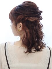 ミディアム☆ハーフアップ×ヘアアレンジ