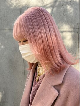 ベレーザシェルト(Beleza scelto) 882ダスティーピンク外ハネロブショコラピンクバイカラー