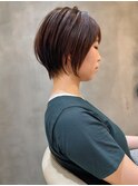 斜めバングデザインカラーシルキーベージュ【錦糸町/ショート】