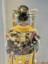 ヌープヘアーアイス(NUUP.hair ici)&nbsp;20代成人式卒業式和装向け♪ナチュラルカラータイトアレンジ