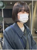 小顔ネビージュ/ボブルフ/黒髪/ワンレン/表参道