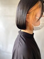 ジプソ(Gypso Hair salon)&nbsp;【 ミニボブ × オレンジピアスカラー 】
