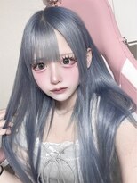 オズ 梅田店(OZ)&nbsp;ペールブルー/バージンレミーエクステ60枚/エクステごとカラー