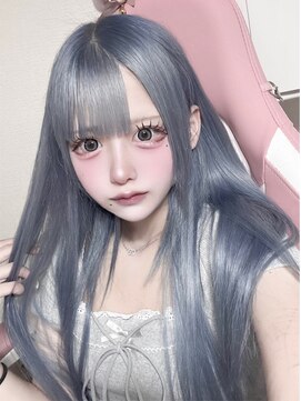 オズ 梅田店(OZ) ペールブルー/バージンレミーエクステ60枚/エクステごとカラー