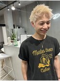 【Dicency】メンズ スパイキーショート×ホワイトブリーチ