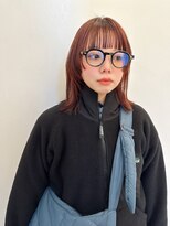 ピープル コモンズ(people commons)&nbsp;姫カットレイヤー/ダブルライン/ワイドバング/オレンジカラー