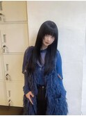 ブルーブラック 美髪 ワイドバング イメチェン