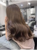 艶髪ストレートロングレイヤーミディアム韓国ヘア心斎橋