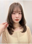 ミディアムレイヤー/レイヤーカット/顔まわりカット/ワンカール