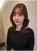 ラベンダーブラウン×くびれロブカット