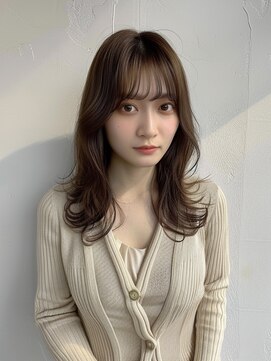 クラン 岡本(Chlan) くびれヘア　ロングレイヤーカット　シースルーバング