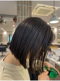 dark ash brown ボブ