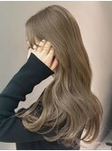 ミディアムロングレイヤーカット顔まわりくびれ韓国ヘア心斎橋