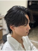 ニュアンスパーマフェザーパーマセンターパートワンカールパーマ