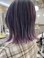 ロミー 本厚木(ROMMY.)&nbsp;くびれボブ◎エンドカラーグラデーションパープル◎ダブルカラー
