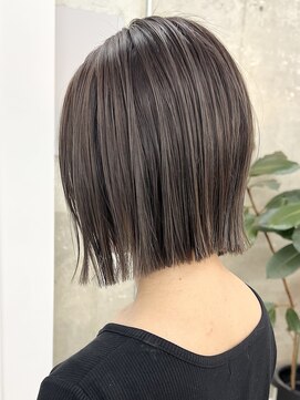 ノード(NODE) 栄ハイライト透明感耳掛けボブスタイル