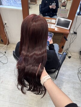 シエル 難波店(CIEL) ボルドーカラー＃ブリーチなしダブルカラー＃透明感カラー