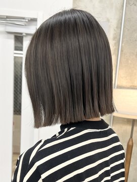 ノード(NODE) 栄黒髪垢抜け外ハネシルエットボブヘア