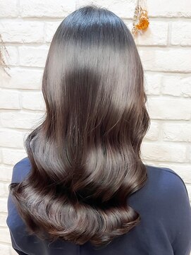 ヌープヘアーアイス(NUUP.hair ici) 20代30代髪質改善カラーベージュ毛先パーマ透け感