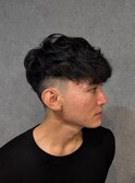 マンバンヘアガイルヘアべリーショート メンズアップバング